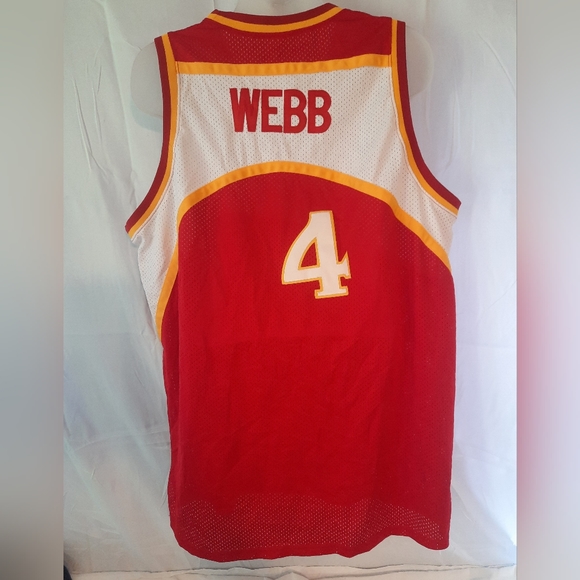 Mitchell Ness Atlanta Hawks Spud Webb Jersey Hardwood Classics Jersey Sz 2XL 56 - Picture 4 of 5
